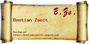 Bastian Zsolt névjegykártya